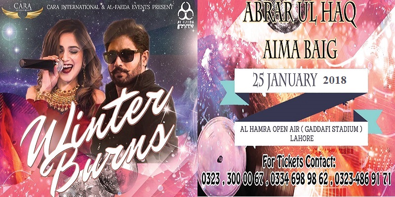 Winter Burns Live Concert with Abrar Ul Haq and Aima Baig