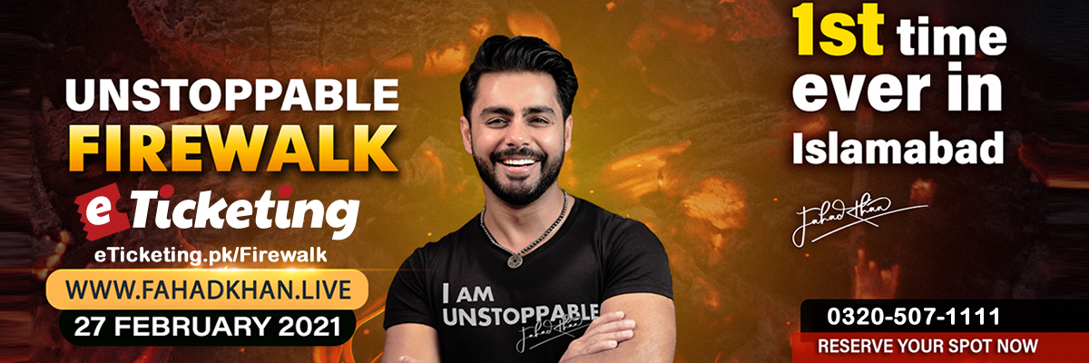 Firewalk with Fahad Khan Tickets Fahad Khan