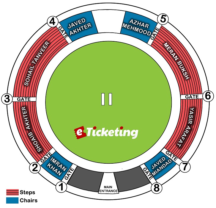 Pindi Cricket Stadium seating plan